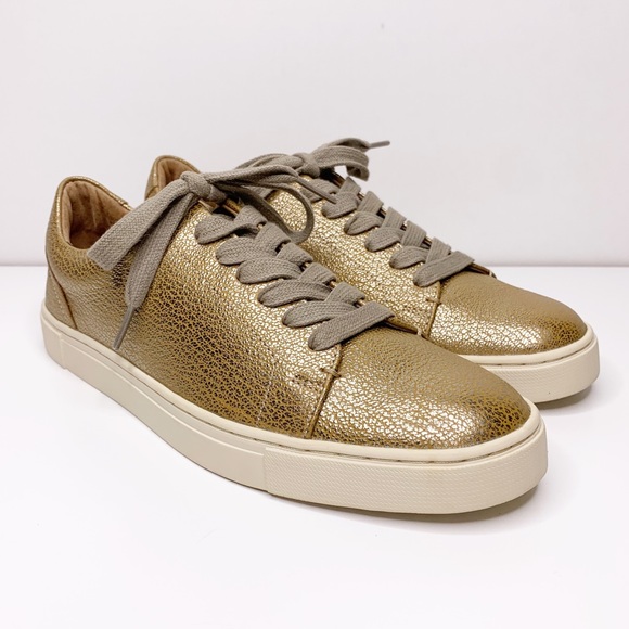 frye gold sneakers